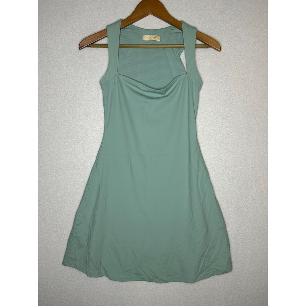 Qinsen Green Nylon Spandex Sleeveless Mini Athletic Dress Womens Size 4